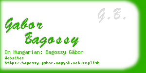 gabor bagossy business card
